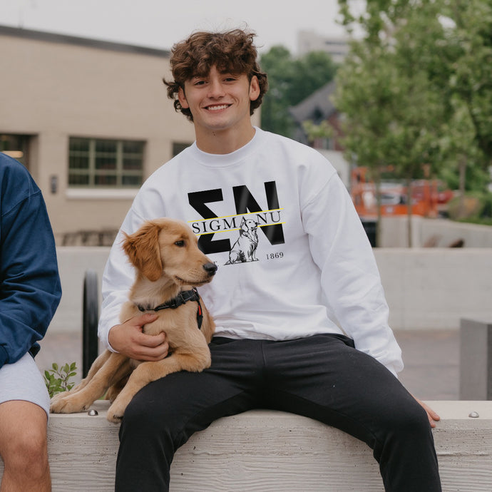 Sigma Nu Golden Letters Crewneck