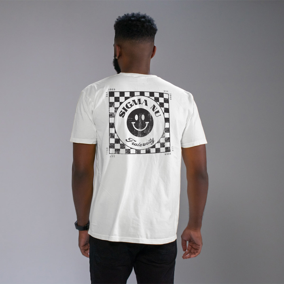 Sigma Nu Comfort Colors Retro Smiley Short Sleeve Tee