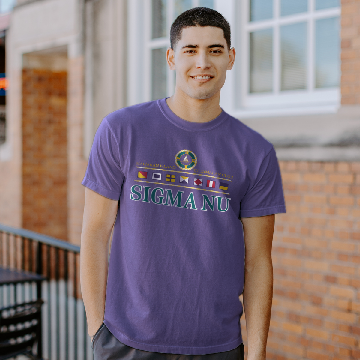 New! Sigma Nu Vintage Catamaran Club Short Sleeve Tee