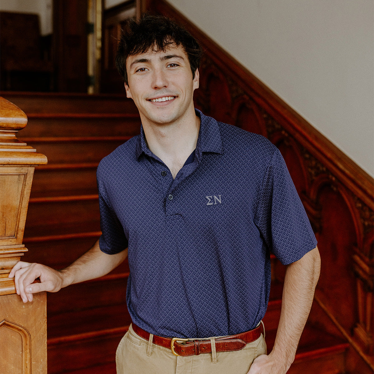 Sigma Nu Callaway Chevron Patterned Polo Sigma Nu