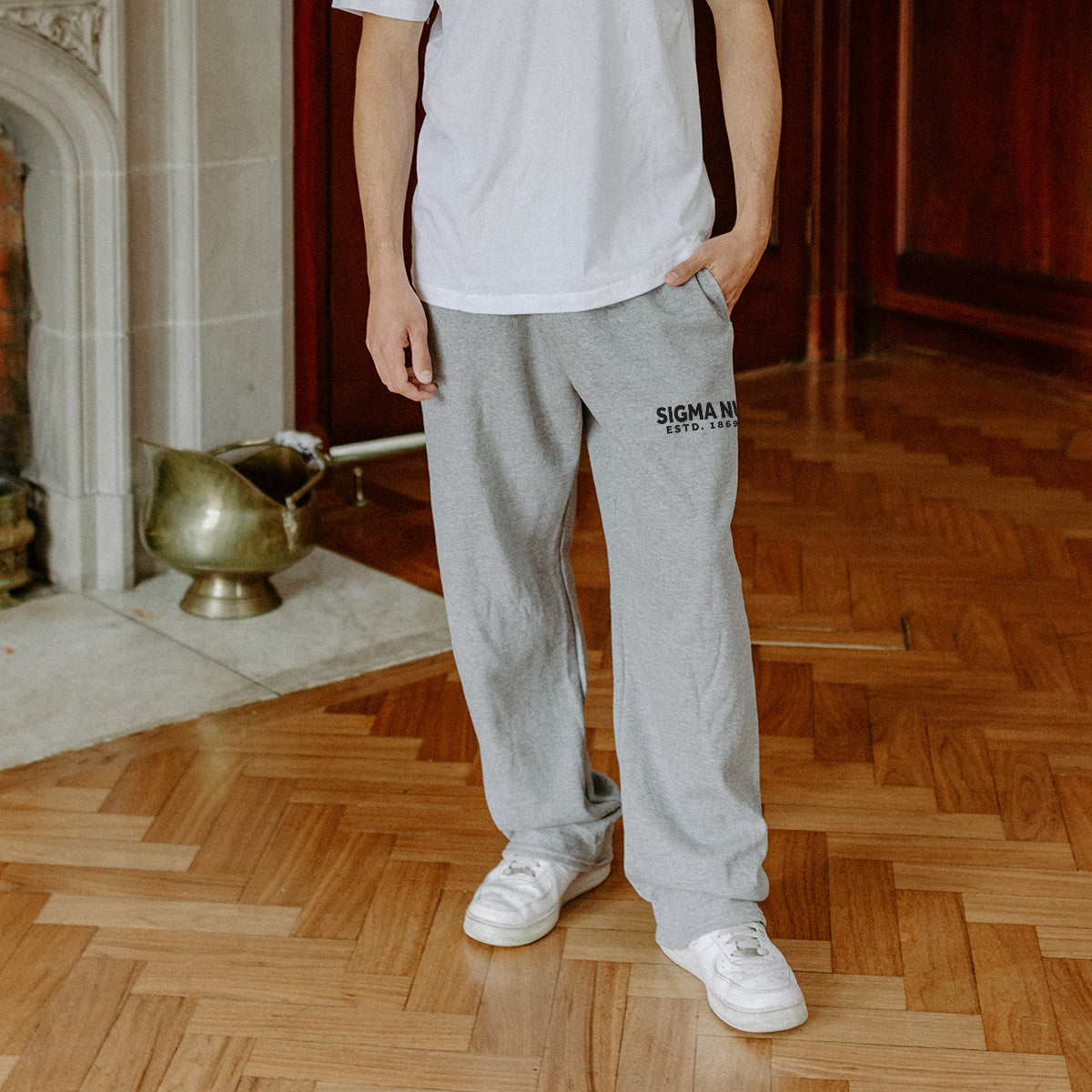 Sigma Nu gray fraternity Heritage Lounge Sweatpants
