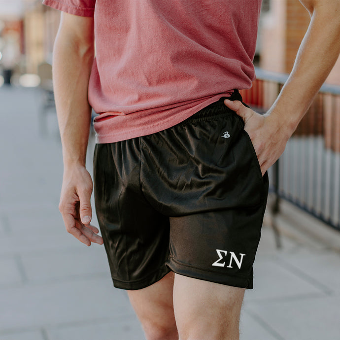 Sigma Nu 5" Black Shorts
