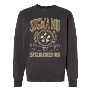 Sigma Nu Frat Heavyweight Graphic Crewneck.