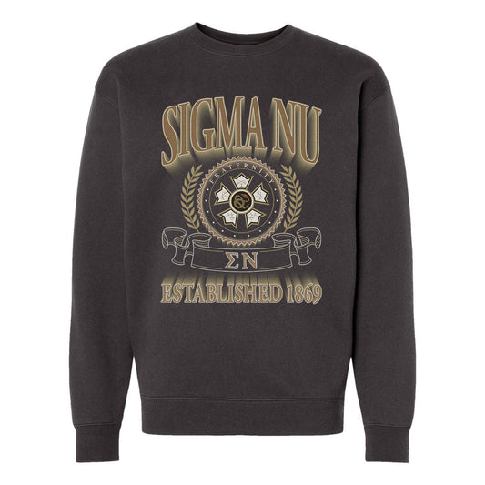 Sigma Nu Frat Heavyweight Graphic Crewneck.