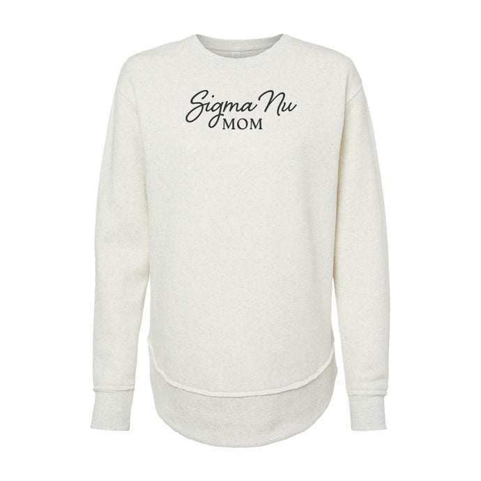 Sigma Nu Curved Hem Mom Crewneck