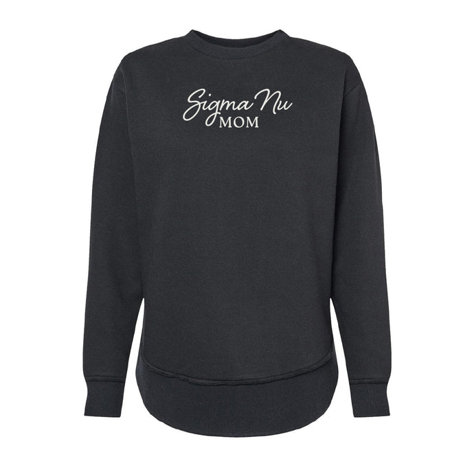 Sigma Nu Curved Hem Mom Crewneck