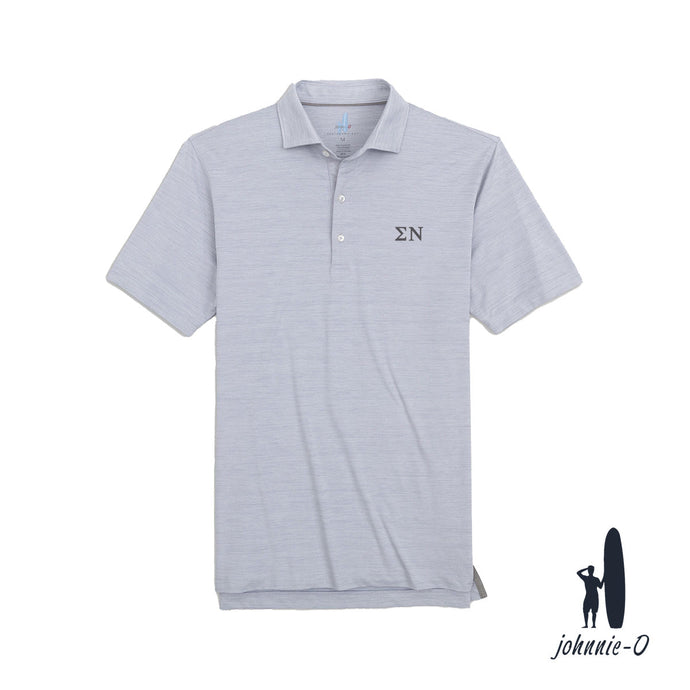 Sigma Nu Johnnie-O Heather Grey Polo