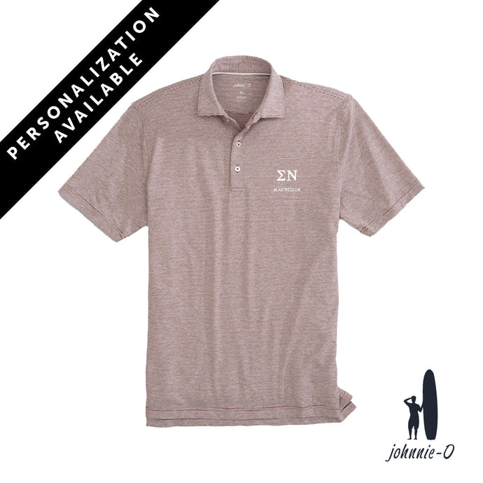 Sigma Nu Personalized Johnnie-O Striped Polo