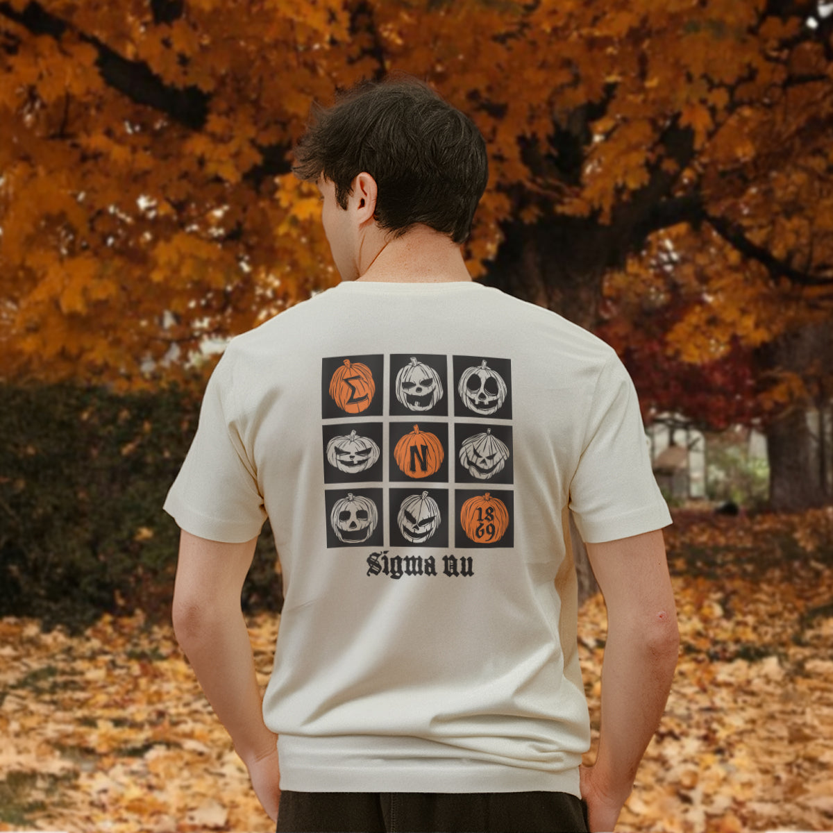 New! Sigma Nu Jack-O-Letter Tee