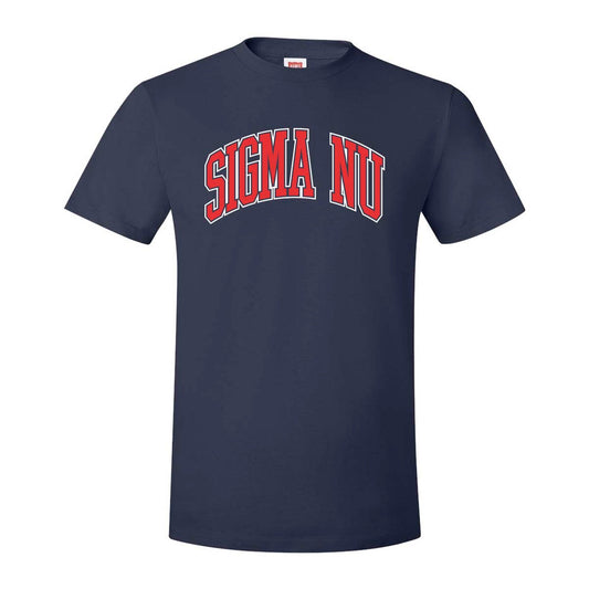 New! Sigma Nu Navy Varsity Short Sleeve Tee