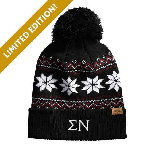 Sigma Nu Knitted Pom Beanie