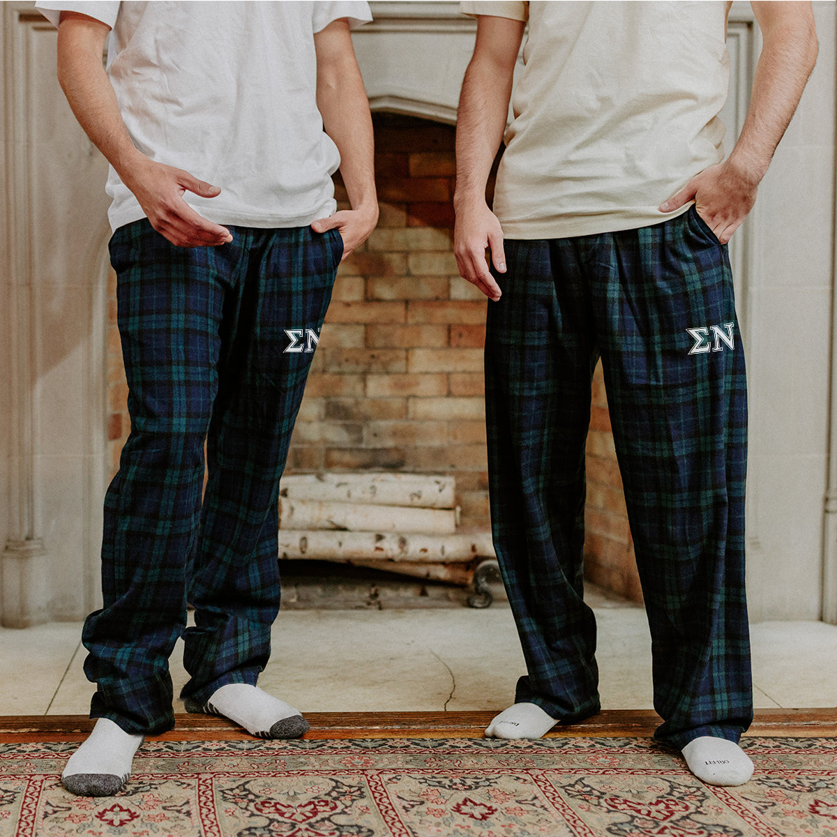 Sigma Nu Blackwatch Plaid Flannel Pants