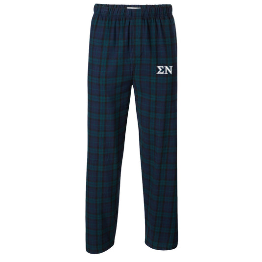 Sigma Nu Blackwatch Plaid Flannel Pants