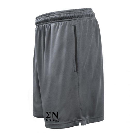 Sigma Nu 7in Grey Pocketed Shorts