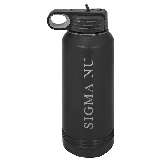 Sigma Nu Black Water Bottle