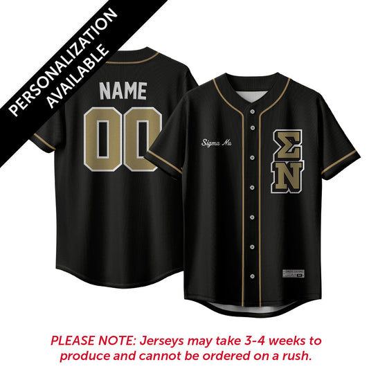 Sigma Nu Block Baseball Jersey.
