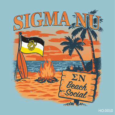 Sigma Nu Beach Social Tee
