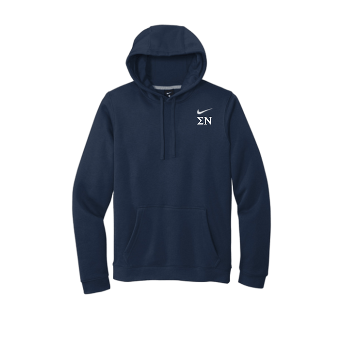 Navy Printed Hoody Front