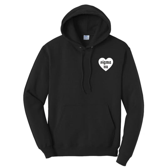New! Sigma Nu Old School Sweetheart Hoodie | Sigma Nu | Sweatshirts > Hooded sweatshirts