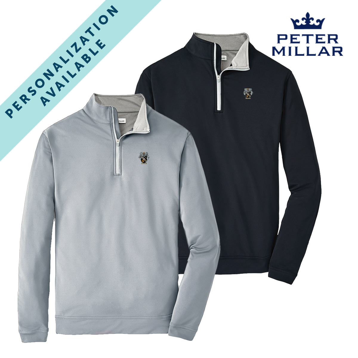 Sigma Nu Personalized Peter Millar Perth Stretch Quarter Zip