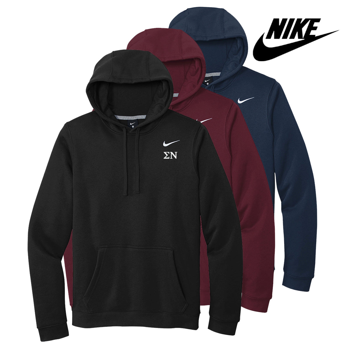 Sigma Nu Nike Embroidered Hoodie