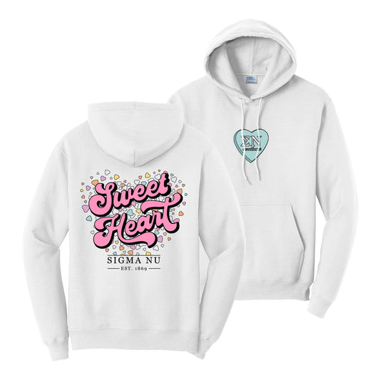 Sigma Nu White Sweetheart Hoodie