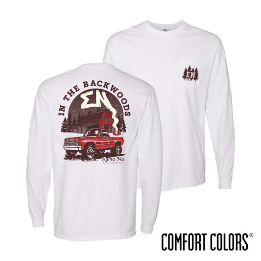 New! Sigma Nu Comfort Colors Country Roads Long Sleeve Tee