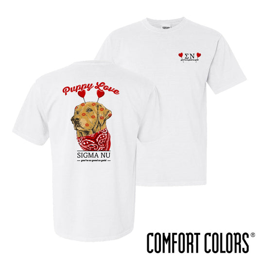 Sigma Nu Comfort Colors Puppy Love Short Sleeve Tee