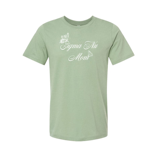 Sigma Nu Sage Green Mom Tee