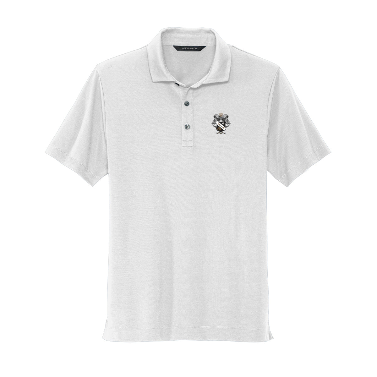 New!  Sigma Nu White Crest Polo