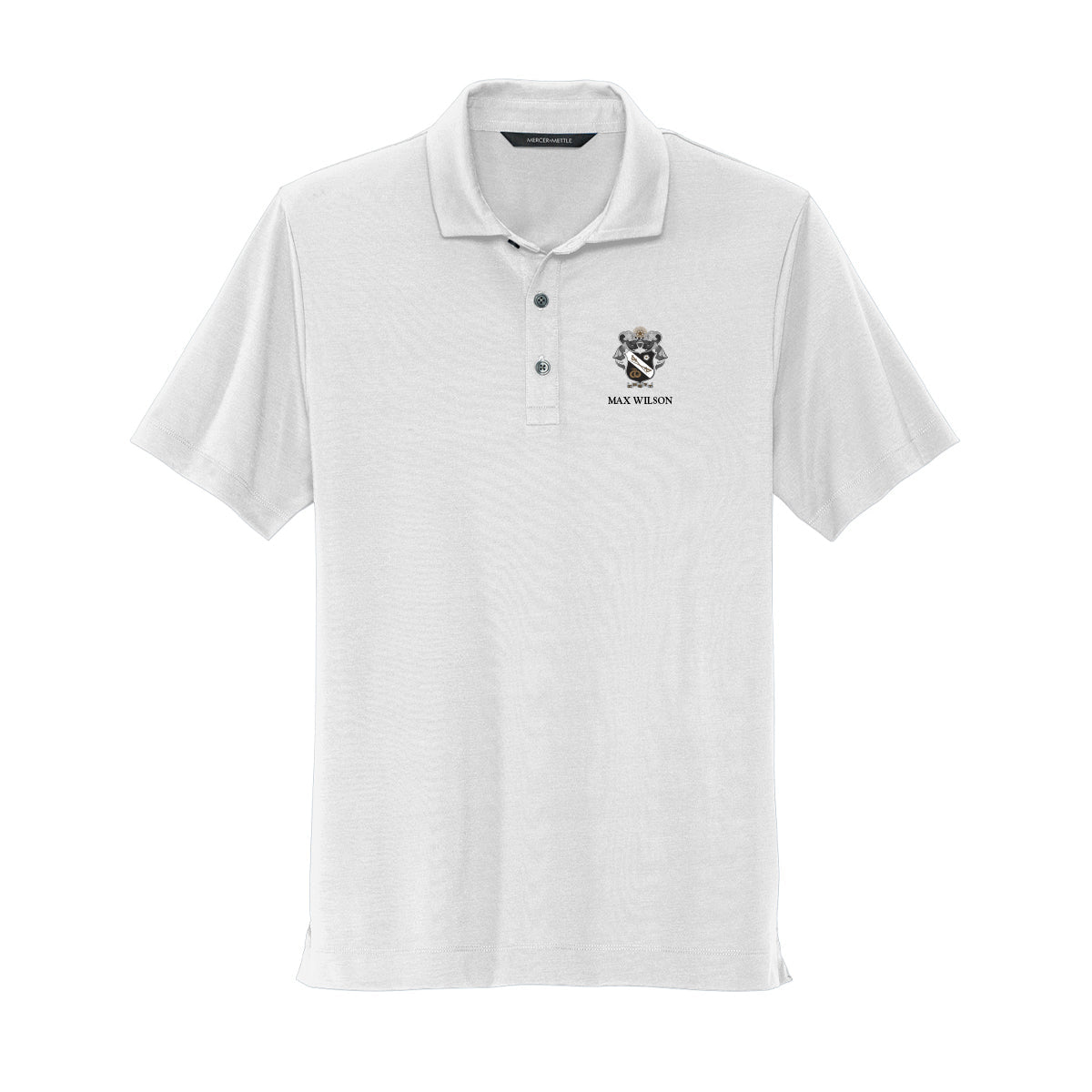 New!  Sigma Nu White Crest Polo