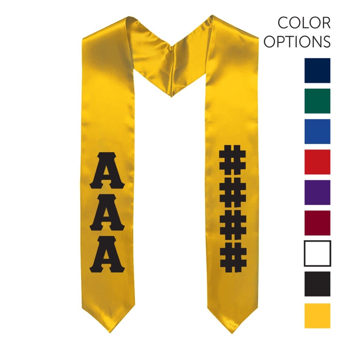 Sigma Nu Pick Your Own Colors Graduation Stole | Sigma Nu | Apparel > Stoles
