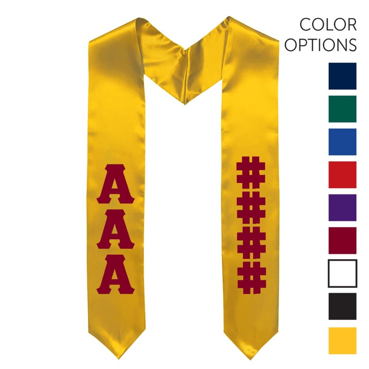 Sigma Nu Pick Your Own Colors Graduation Stole | Sigma Nu | Apparel > Stoles