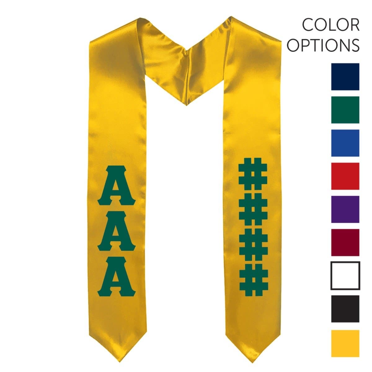 Sigma Nu Pick Your Own Colors Graduation Stole | Sigma Nu | Apparel > Stoles