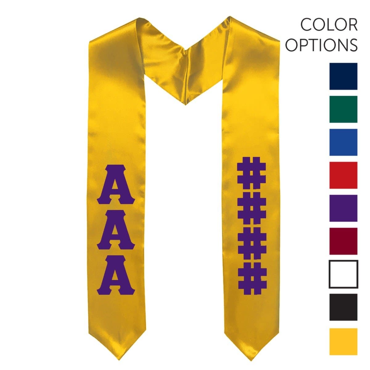 Sigma Nu Pick Your Own Colors Graduation Stole | Sigma Nu | Apparel > Stoles
