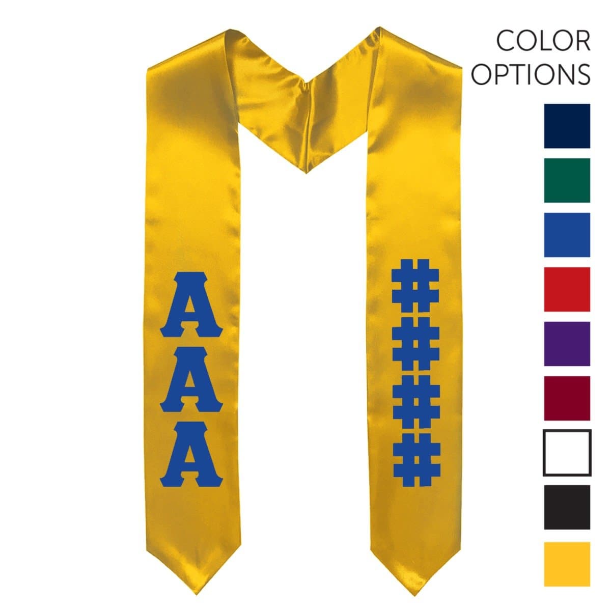 Sigma Nu Pick Your Own Colors Graduation Stole | Sigma Nu | Apparel > Stoles
