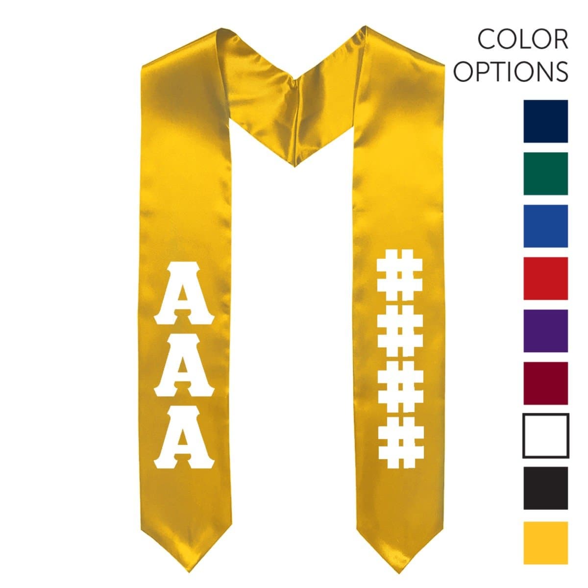 Sigma Nu Pick Your Own Colors Graduation Stole | Sigma Nu | Apparel > Stoles