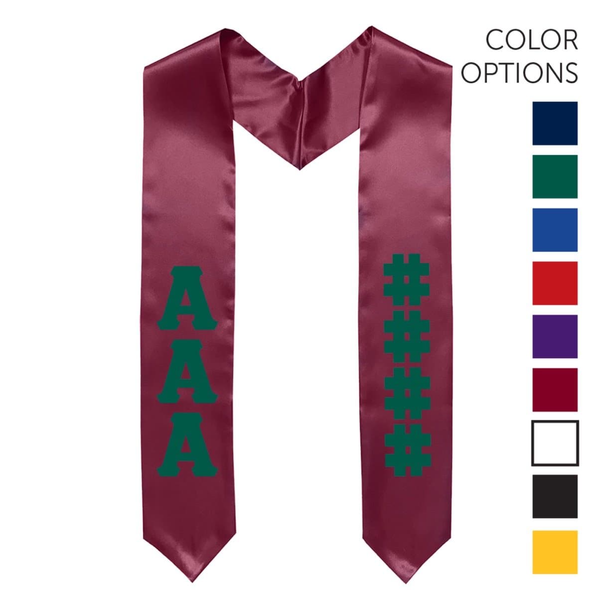 Sigma Nu Pick Your Own Colors Graduation Stole | Sigma Nu | Apparel > Stoles