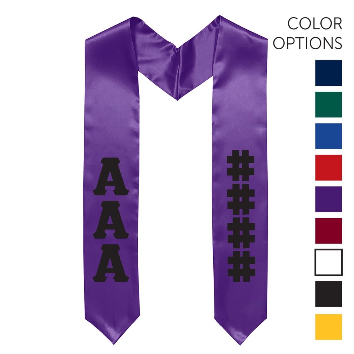 Sigma Nu Pick Your Own Colors Graduation Stole | Sigma Nu | Apparel > Stoles