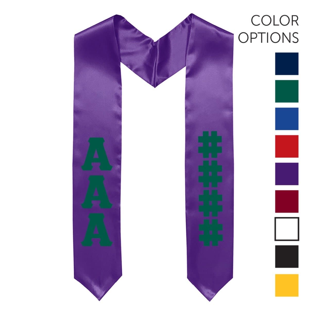 Sigma Nu Pick Your Own Colors Graduation Stole | Sigma Nu | Apparel > Stoles