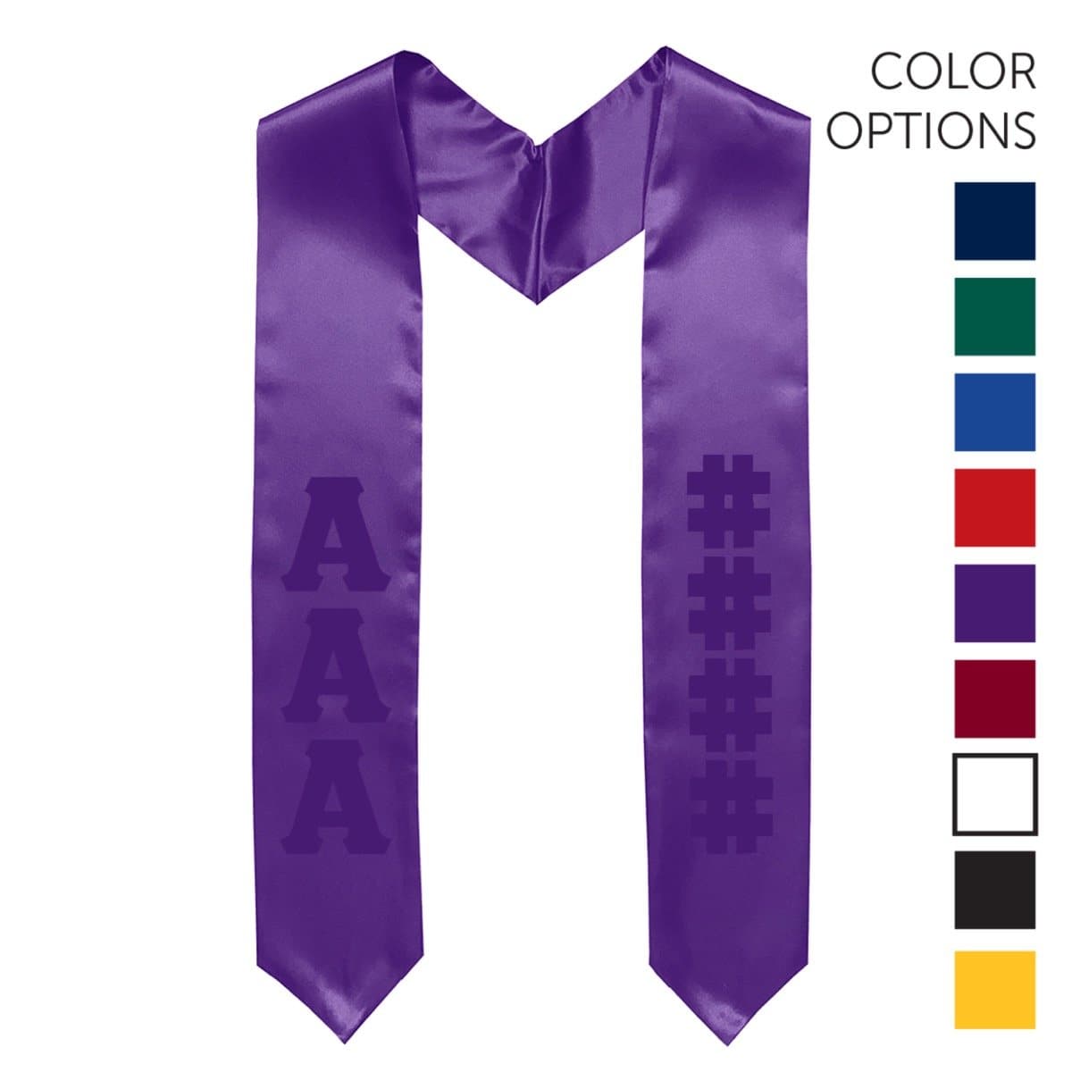 Sigma Nu Pick Your Own Colors Graduation Stole | Sigma Nu | Apparel > Stoles