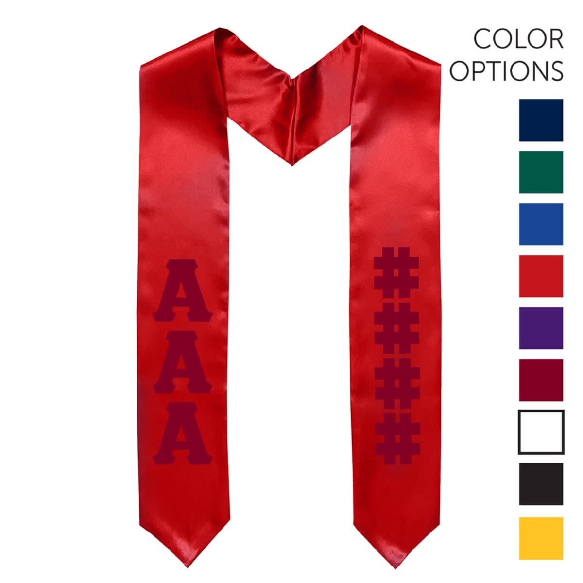 Sigma Nu Pick Your Own Colors Graduation Stole | Sigma Nu | Apparel > Stoles