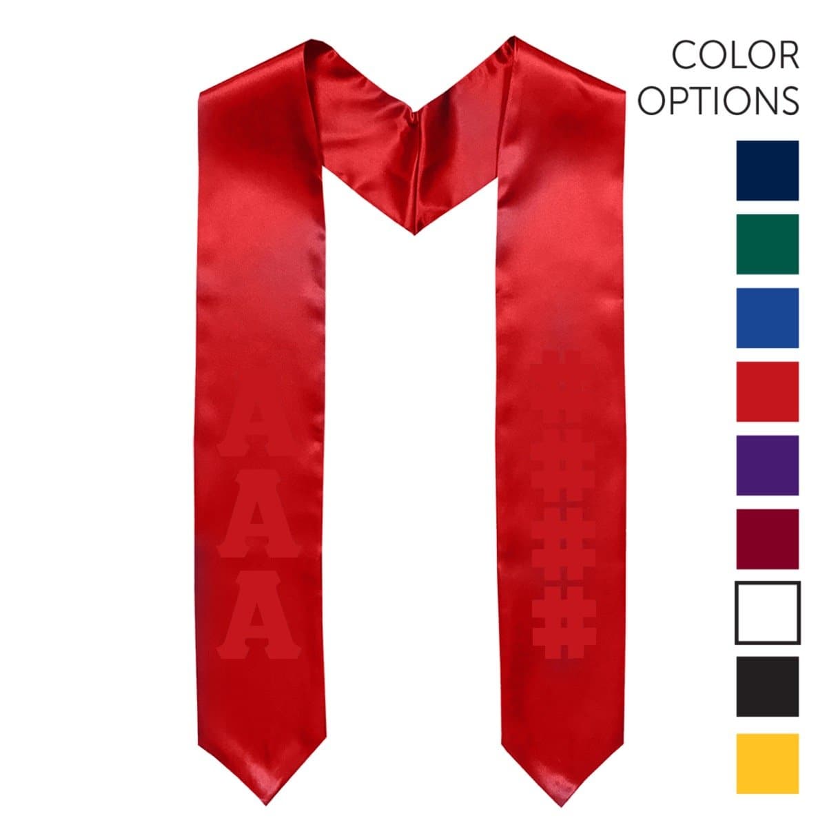 Sigma Nu Pick Your Own Colors Graduation Stole | Sigma Nu | Apparel > Stoles