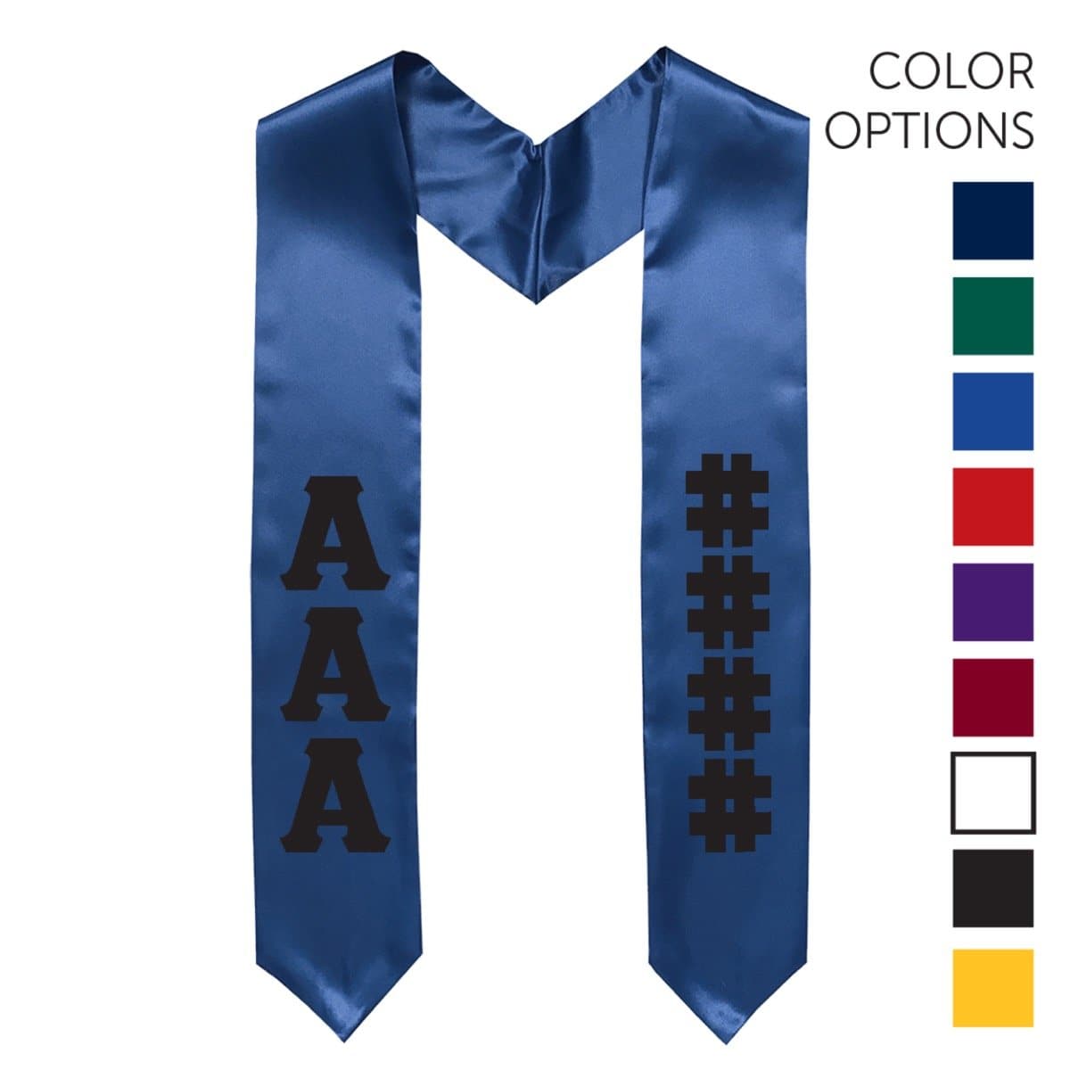 Sigma Nu Pick Your Own Colors Graduation Stole | Sigma Nu | Apparel > Stoles