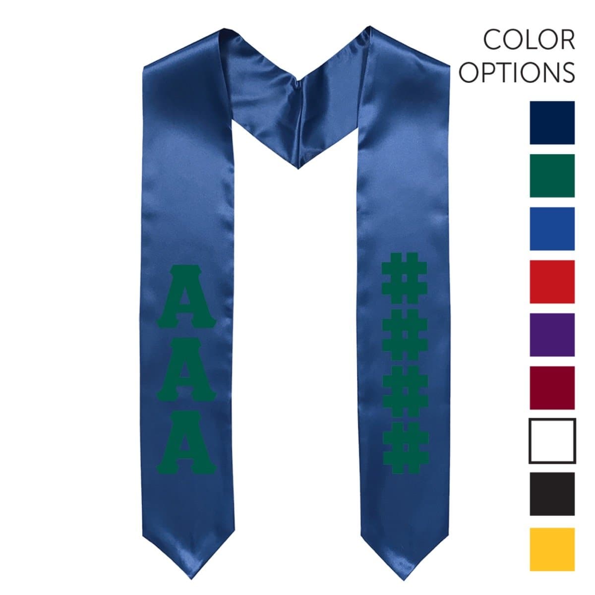 Sigma Nu Pick Your Own Colors Graduation Stole | Sigma Nu | Apparel > Stoles