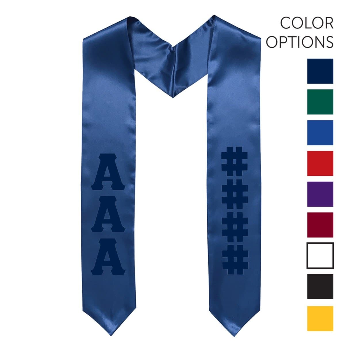 Sigma Nu Pick Your Own Colors Graduation Stole | Sigma Nu | Apparel > Stoles