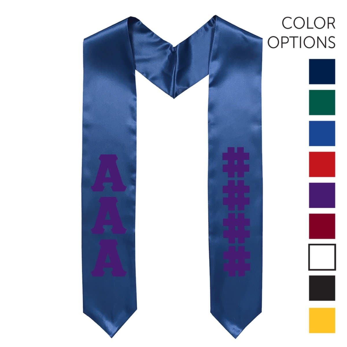 Sigma Nu Pick Your Own Colors Graduation Stole | Sigma Nu | Apparel > Stoles