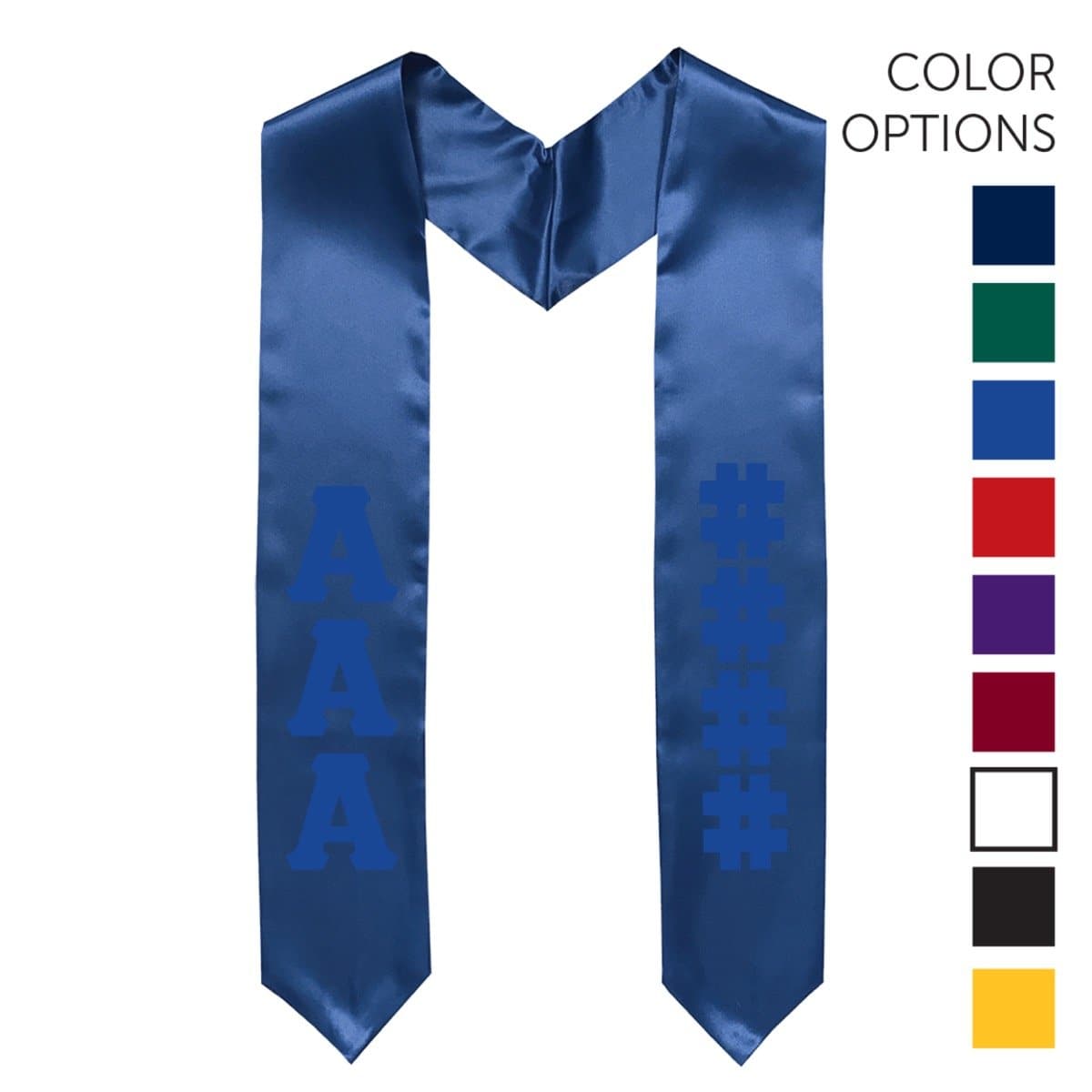 Sigma Nu Pick Your Own Colors Graduation Stole | Sigma Nu | Apparel > Stoles