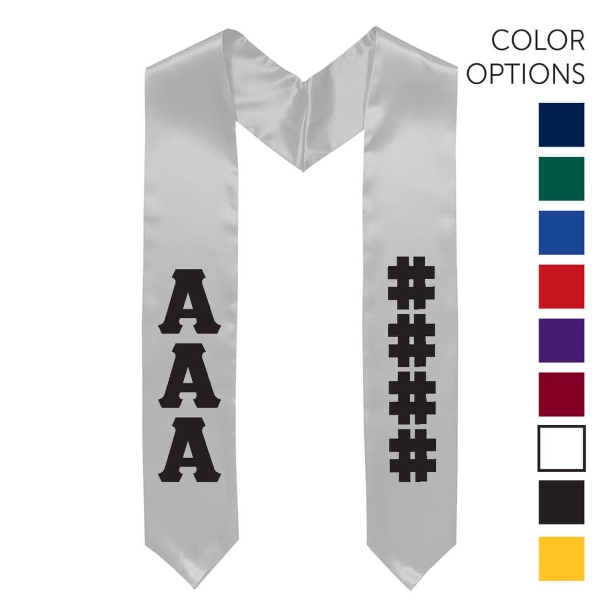 Sigma Nu Pick Your Own Colors Graduation Stole | Sigma Nu | Apparel > Stoles