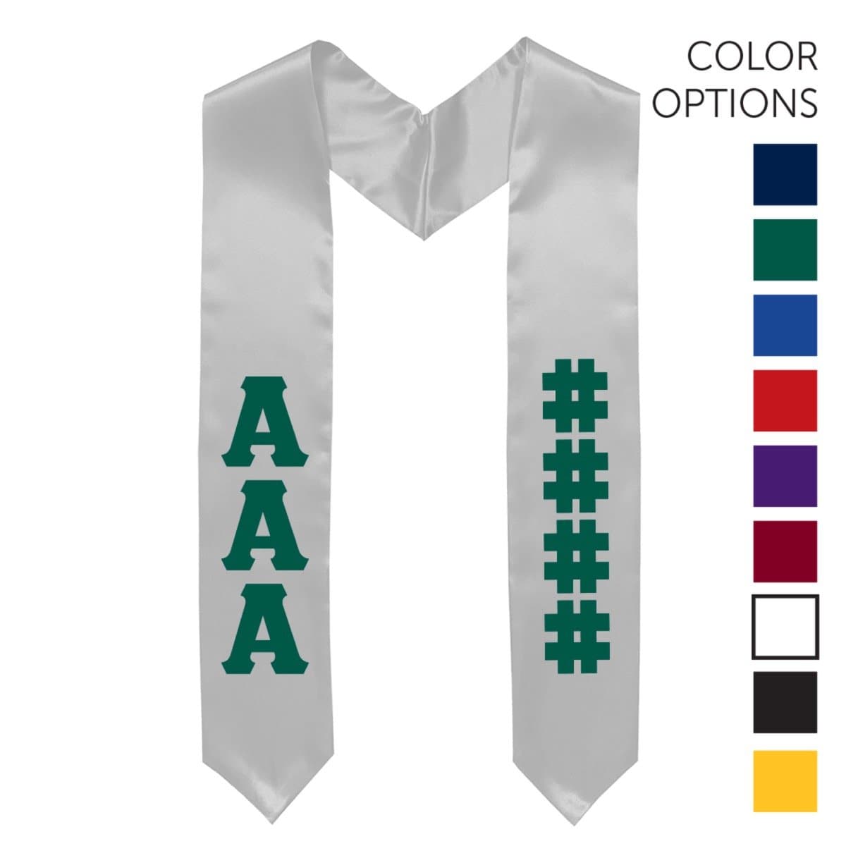 Sigma Nu Pick Your Own Colors Graduation Stole | Sigma Nu | Apparel > Stoles
